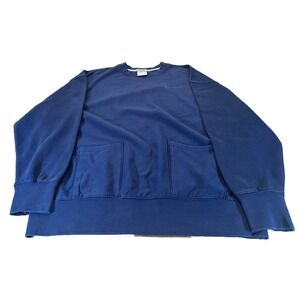 Champion Sweatshirt Mens Blue Crewneck Embroidered Logo Size L‎